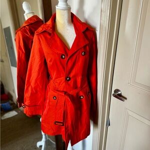 Michael Kors Vibrant Orange Trench Coat
